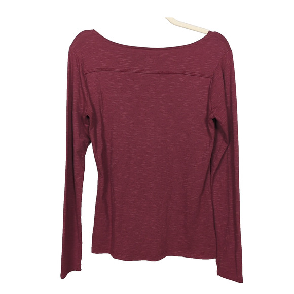 HORNY TOAD Red Microstripe Oolong Tee Long Sleeve Boat Neck Women's Medium - Picture 2 of 4